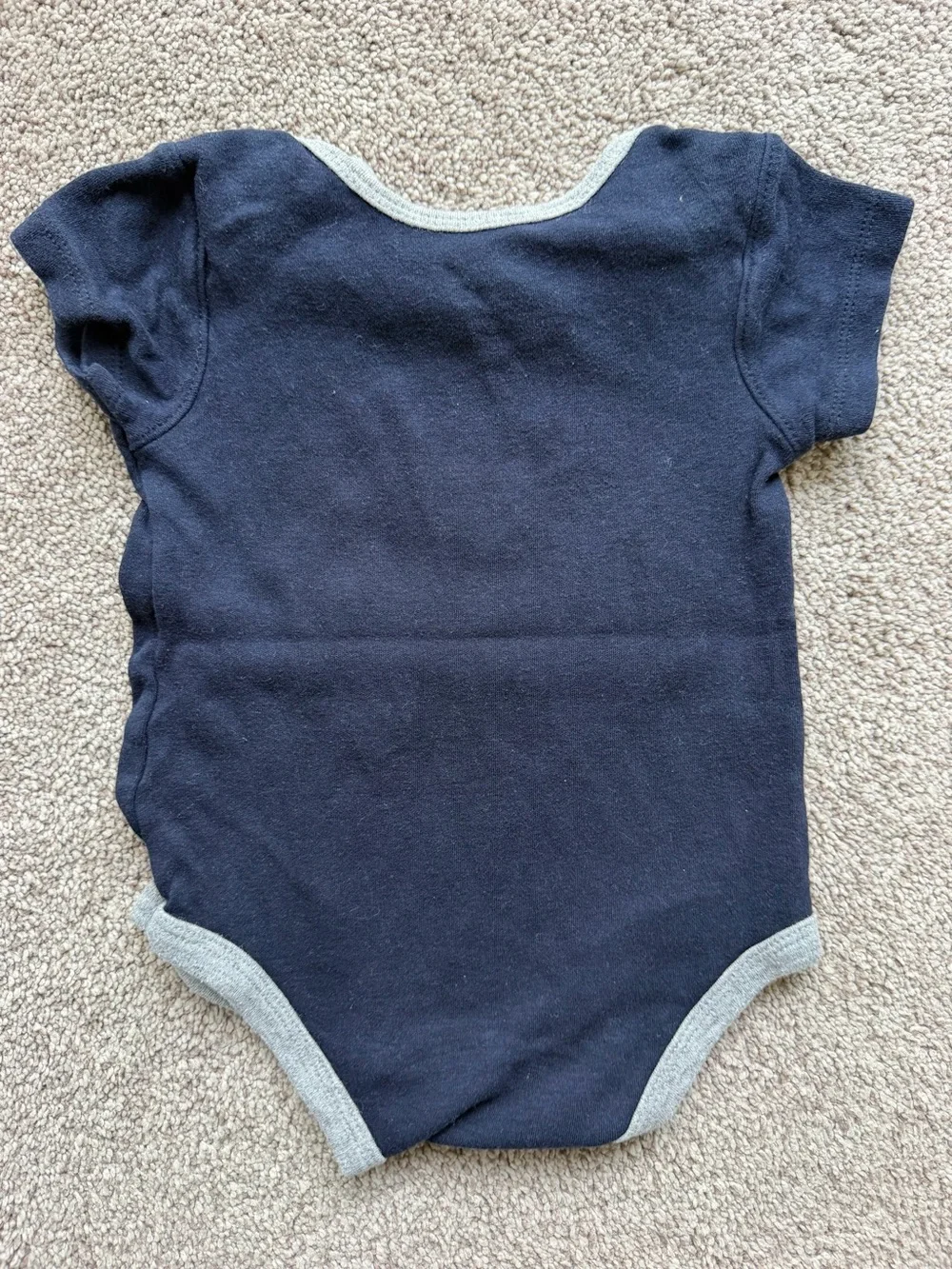 Penn State Nittany Lions Navy Baby One-Piece Bodysuit with Gray Trim